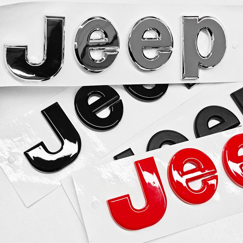 1 Stück Auto Front Hinten Logo Auto Kühlergrill Emblem Aufkleber für Jeep Renegade Compass Grand Cherokee JK Wrangler Rubicon Zubehör