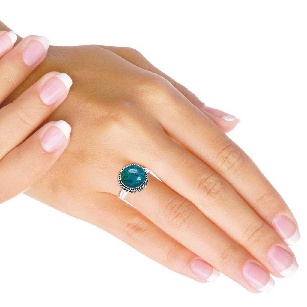 925 Sterling Silver Ring Women Gemstone Handmade Jewelry Wedding Gift Amazonite Angelite Blue Opal Botswana Agate Mohave Azurite Chrysocolla Fashion