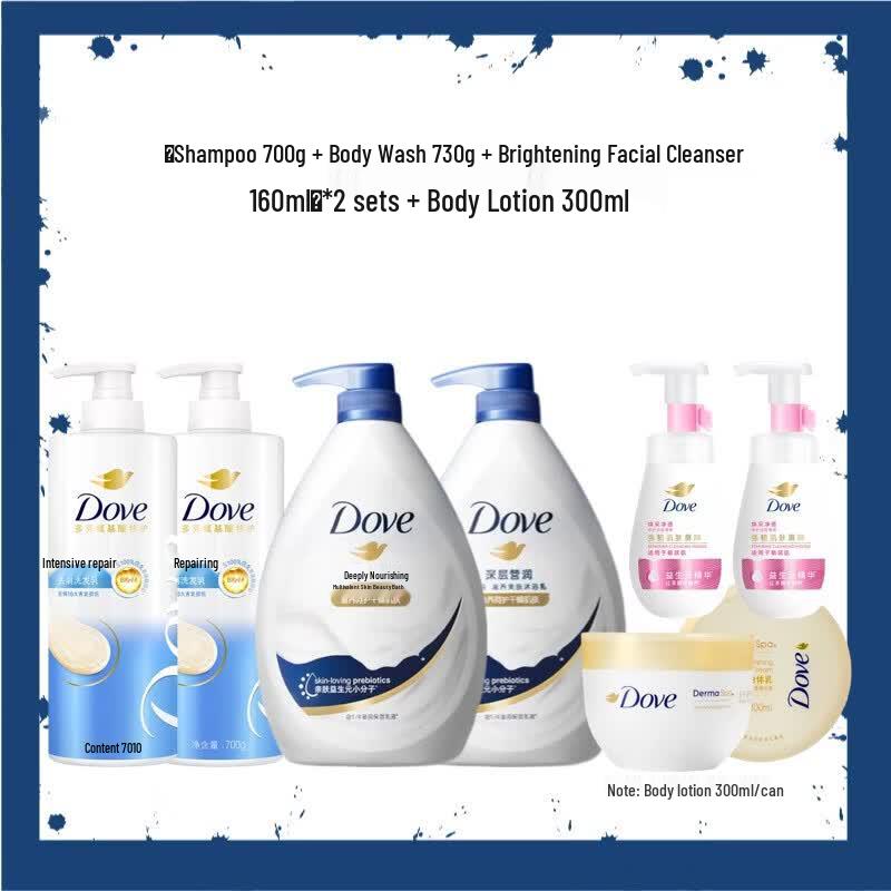 Dove Hair, Body & Face Care Family Pack
