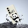 For Samsung Galaxy S24 FE Case Panda Pattern Printing Straight Edge TPU Phone Back Cover