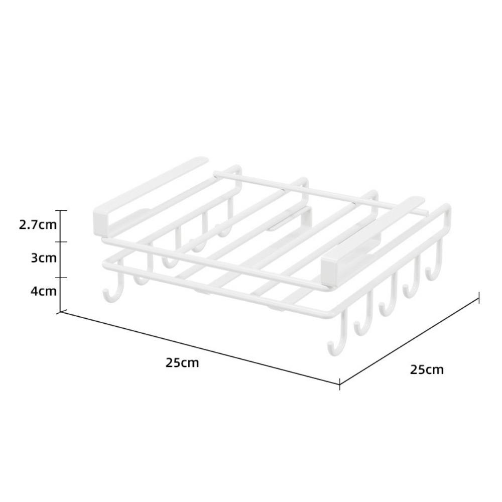 Pot Lid Storage Cabinet Lower Hanger Non-punching Kitchen Cabinet Hanging Holder  Kitchen Supply