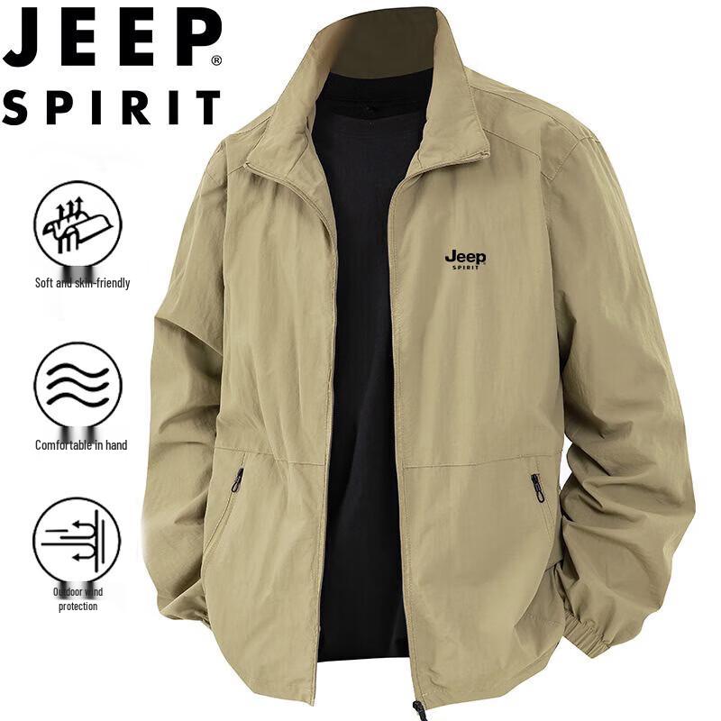 JEEP SPIRIT Herren Freizeit-Arbeitsjacke mit Stehkragen