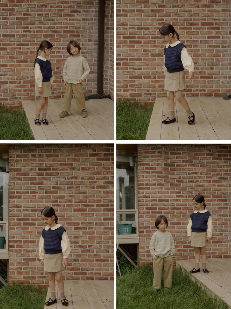 Autumn Lace Collar Loose Long Sleeve Blouse for Baby Girls