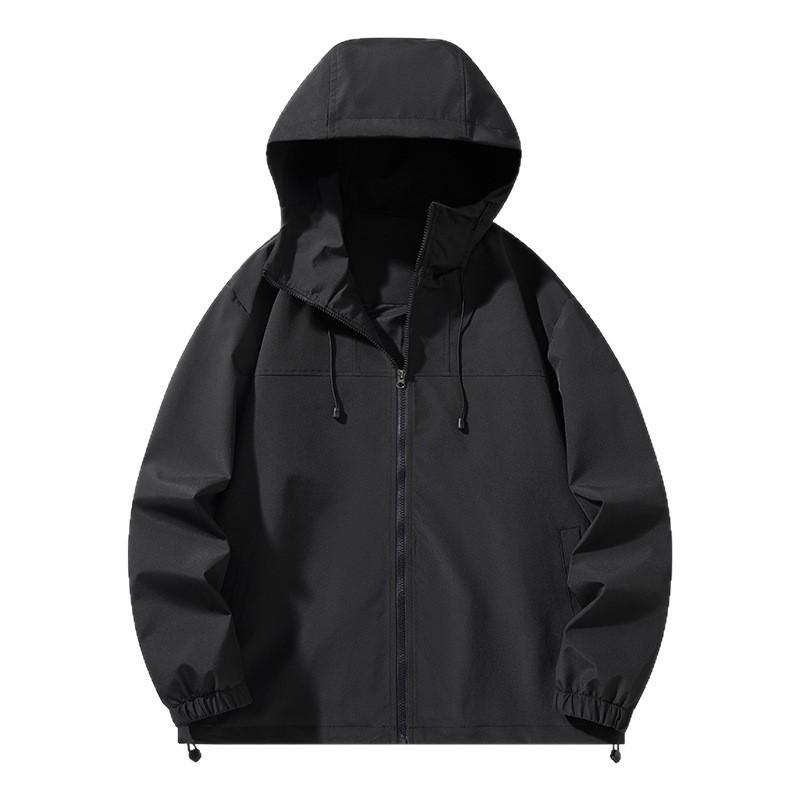 2026 Mens Hooded Lightweight Outdoor Jacket Casual Streetwear Loose Fit Workwear Style