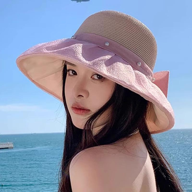Women's Summer Outdoor Face Protecting New Face Covering Fisherman's Hat Foldable Sun Hat