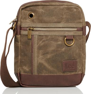 Lee Crash Mini Shoulder Bag with Paraffin Large Town Khaki Coating, Box, Multifunctional, Lightweight, Capacity, Casual, 320-4030-52,