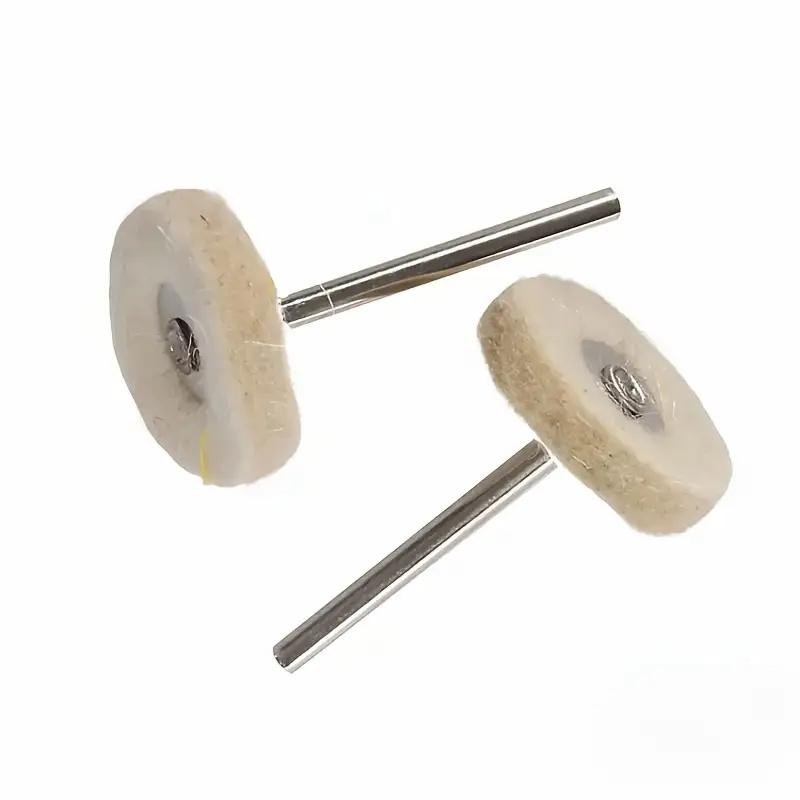 5/10/20 Pcs Metal Grinding Polishing Polishing Wheel Brush Kit, 25mm Rotary Brush and 25mm Round Felt for Rotating Tools