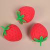 1/2/3/4Pcs Red Strawberry Stress Ball Realistic Mini Strawberry Squeeze Fidget Toy Stretchy TPR