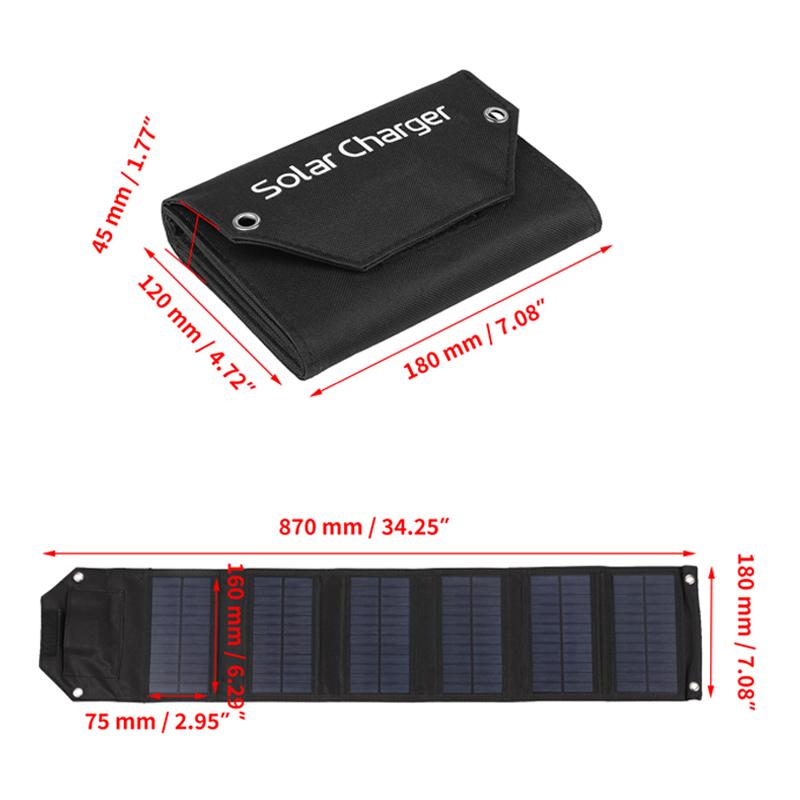 100W 80W 60W Foldable USB Solar Panel Outdoor Folding Solar Cell Charger Mobile Power Bank Climbing Camping Hiking Phone Charger