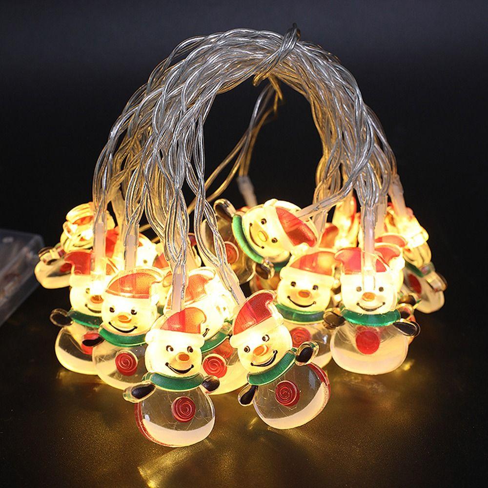 Christmas Tree Fairy String Garland Snowman Christmas Decorations  Outdoor Decorative