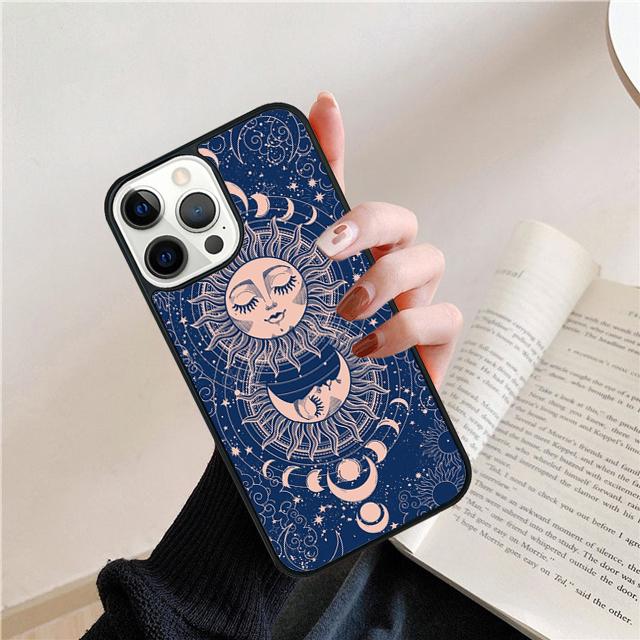 Sun Moon Face Coque Shell For iPhone 17 Air 15 16 14 13 12 Pro Max 11 Pro Max Plus Phone Case Cover