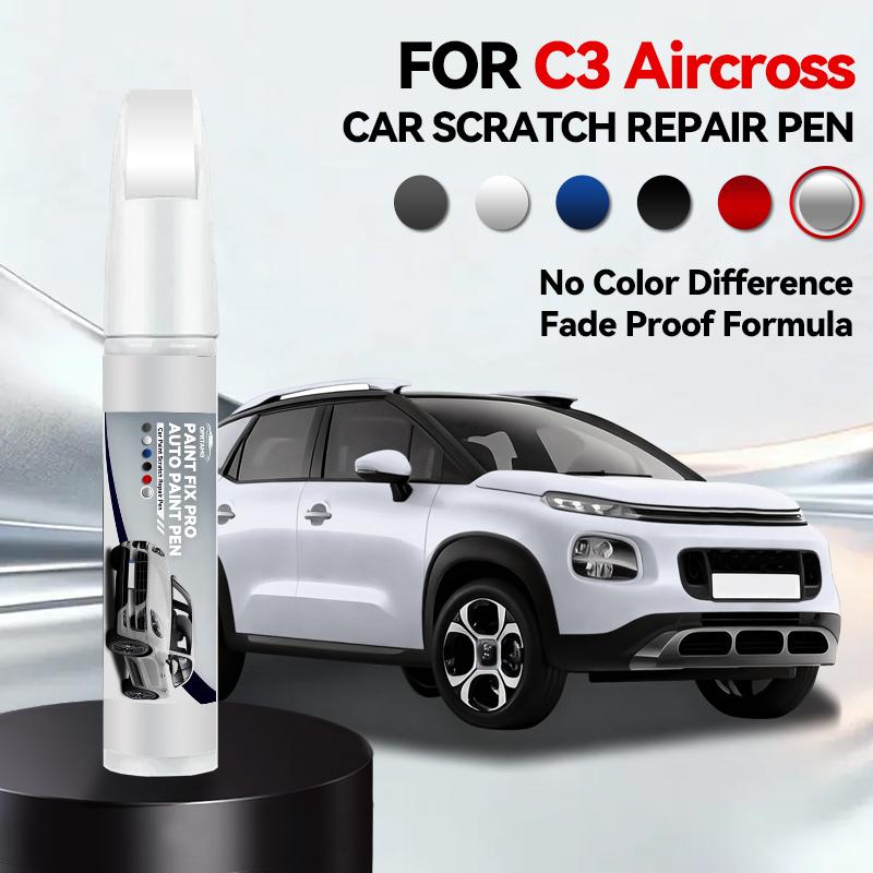 

For Citroen C3 Aircross 2017-2025 PF1 Paint Repair Pen Touch Up Scratch Remover DIY Auto Accessories Black White Blue Grey Green срібний
