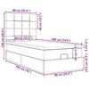 VidaXL Cadre de lit ottoman avec matelas gris foncé 90x190 cm velours, cadre de lit, cadre de lit rembourré, cadre de lit 3313440