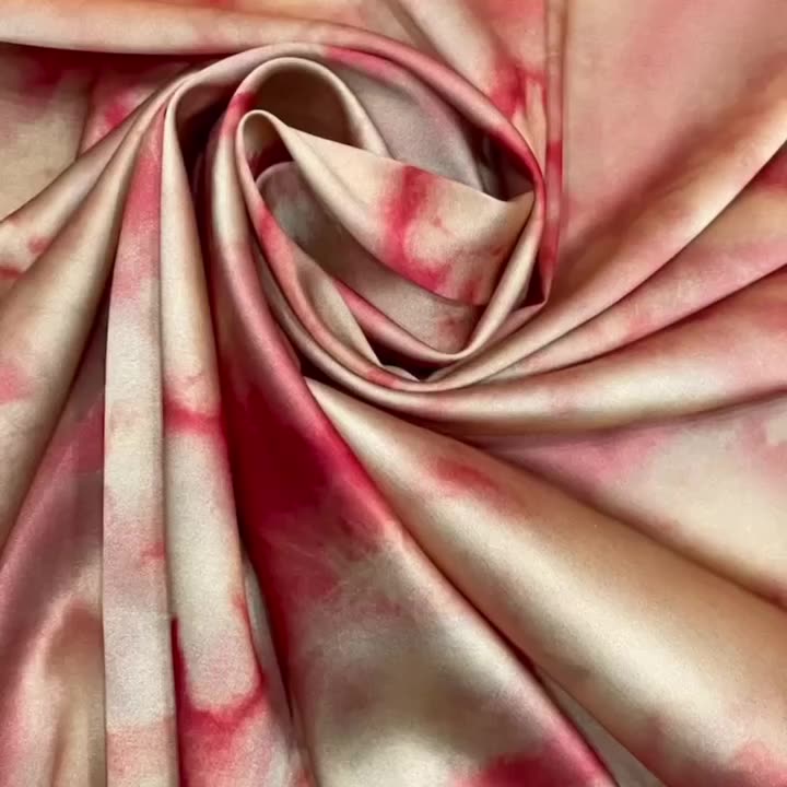 19mm 108cm Silk Mulberry Fabric Flower Print Silk Fabric for Woman