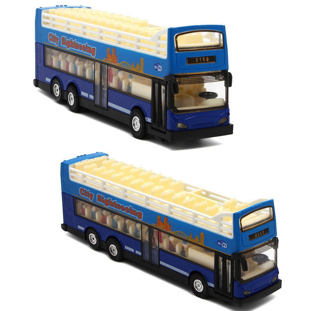 Autobuz din aliaj, autobuz cu două etaje, mașini muzicale cu sunet și lumină, jucării