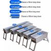 Portable Folding Charcoal Grill Skewer Set for Outdoor and Household Barbecues