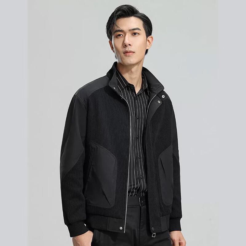 Men s Corduroy Patchwork Casual Jacket XL