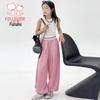 Fu Luomi Girls' Summer Lightweight Casual Pants