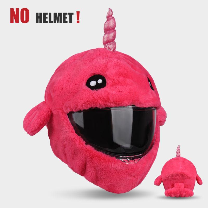 Plyšový Kreslený Vepřový Hlava Motocyklová Helma Kryt - Otevřená & Plná Ochrana Helmy