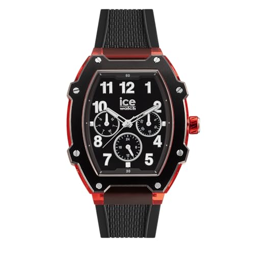 [Ice Watch] Authentic Ice Watch ICE boliday [ICE boliday] Men s Multi-Function Watch, Black/Red, 023316, with Silicone Strap