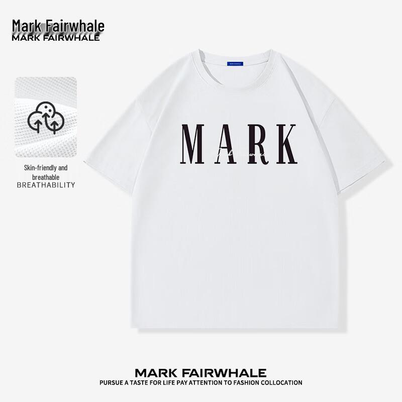 Mark Fairwhale Men s Letter Print Short Sleeve T-Shirt 2XL