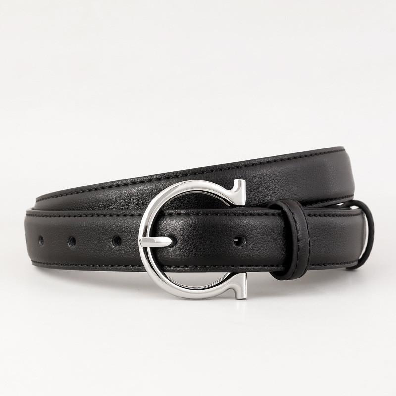 

Genuine Leather Belt For Women With Classic Pin Closure For Jeans And Dresses чёрный