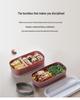 Dual-Layer Kids Lunch Box - Food-Grade, Microwave & Fridge Safe, Compartmented Plastic Bento.