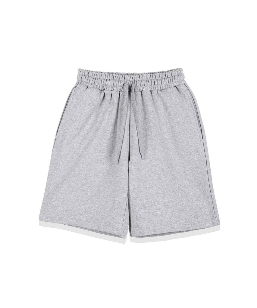 Imeojeonsi Ef4022 Semi-Bermuda Elastic Shorts Melange Grey