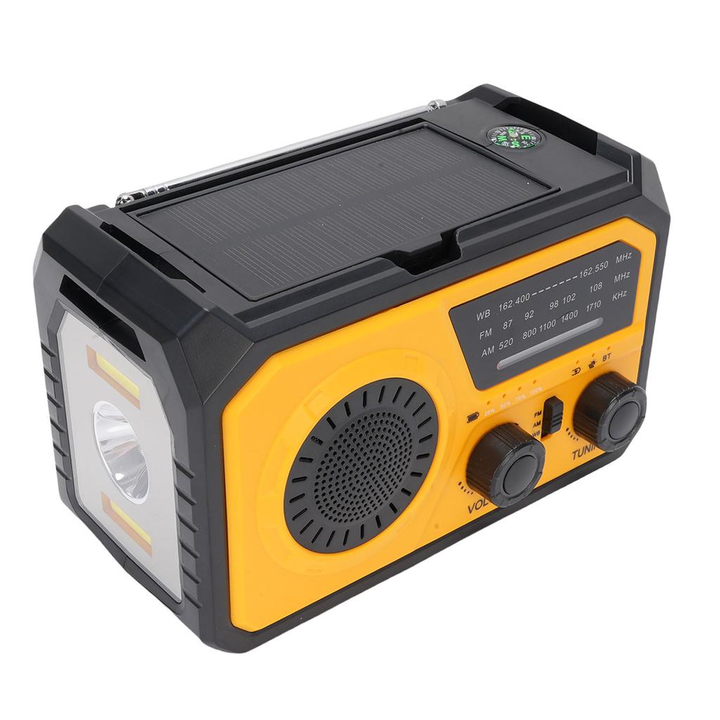 Emergency Radio 16000mAh Battery Type C Solar Hand Crank Charging AM FM WB Radio with SOS Flashlight