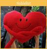 Adorable Healing Heart Shaped Red Plush Arm Pillow For Creative Sofa Dcor Gift For Girlfriend