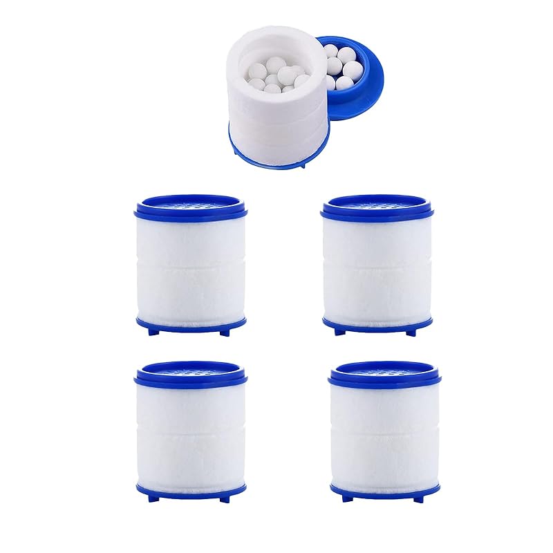 5 Pack Sink Water Faucet Filter Cartridge Replacements,Sink Water Filter Faucet Water Filter, Removes Chlorine Fluoride Heavy Metals,Soften Hard 5 Pcs Filter Cartridge Re