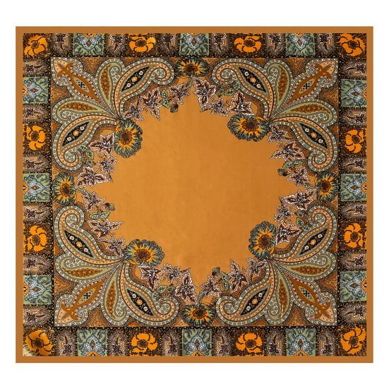 Yousheng Kerchief Cashew Pattern Faux Silk Scarf Soft Smooth Bright Color Kerchief Simulated Silk Texture Kerchief