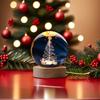 3D Crystal Ball Night Light with Santa Claus Scene USB Powered Glass Lamp Wooden Base Christmas Gift Home Decor for Kids Bedroom