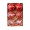 8cm/6PCS Premium Transparent Painted Christmas Balls Set - Handcrafted Ornaments For Elegant Holiday Decor