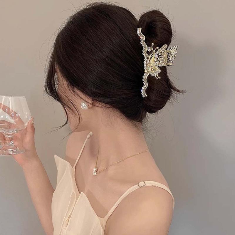 New Fashion Rhinestone Tassel Hair Claw Clips Vintage Butterfly Star Bow Hair Clips For Women Hair Accessories Hairgrips Jewelry
