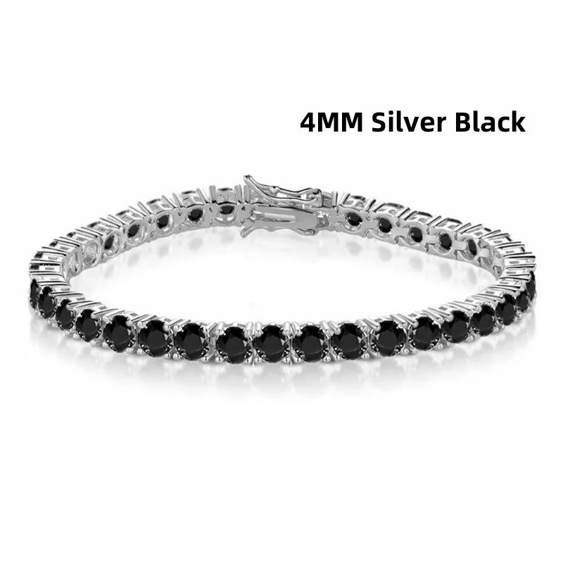 100% Real S925 Silver Gold Plated Inset 5A Grade Zircon Sparkling Fashion Bracelet Exquisite Jewelry Gift 15cm
