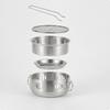 Small Round Charcoal Grill Ash Tray Stainless Steel Charcoal Grill Outdoor Cooker Handle Compact
