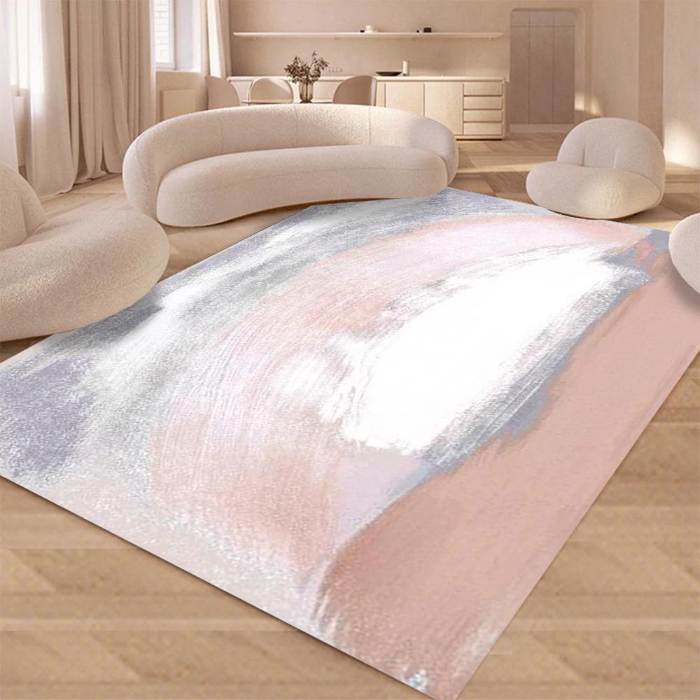 Luxus-Stil High-End Farbverlauf Wohnzimmerteppich Schlafzimmer Zuhause Sofa Nicht Scheuerbares Kissen Heimdekoration