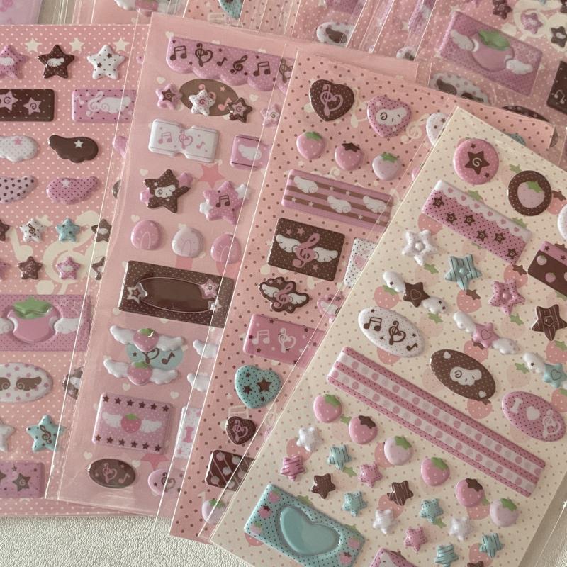 1Piece Cute Bubble Wings Y2K Sticker For Phone Camera Luggage Journal Sticker Kawaii Decoration Sticker Gift