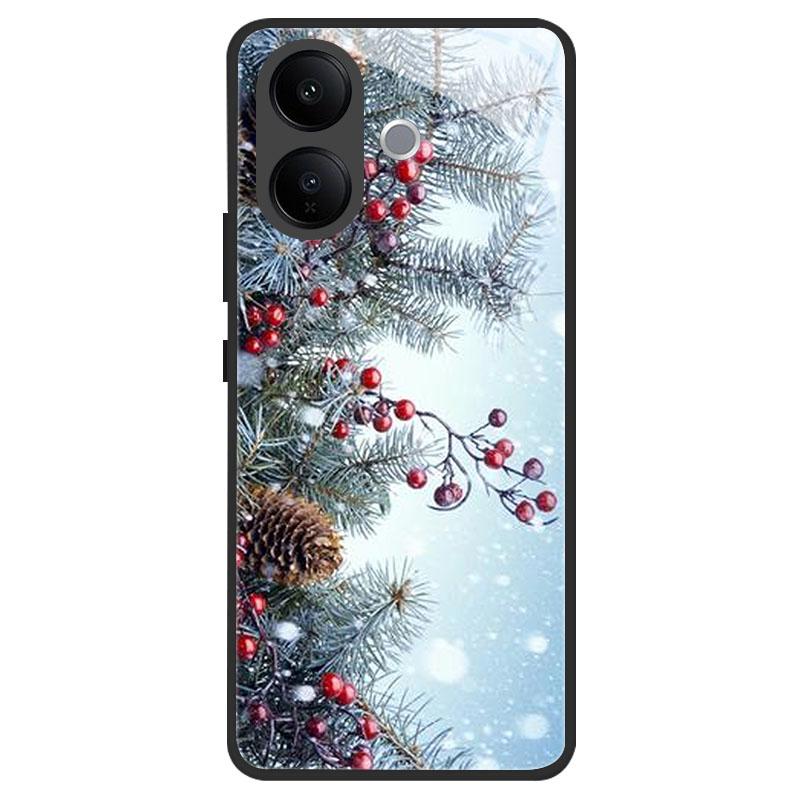 Tempered Glass Phone Case For Vivo V50 Lite VivoV50 VIVOV60 V40 V30 Lite Pro Shockproof Cover Christmas Painted Fundas Coque