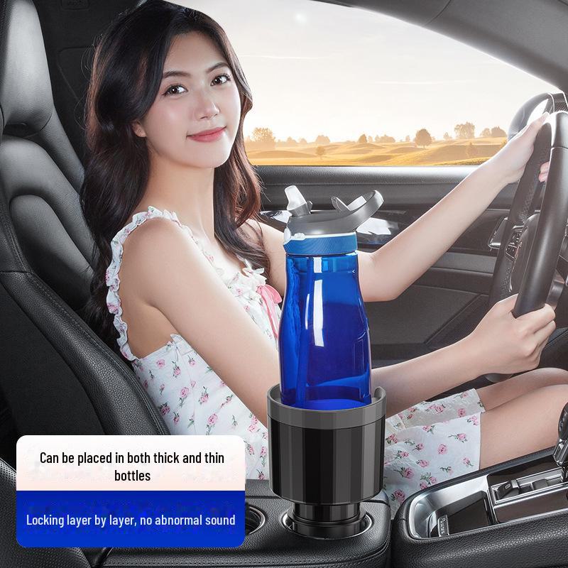 Car Cup Holder Expander: Large Diameter Beverage and Thermos Holder