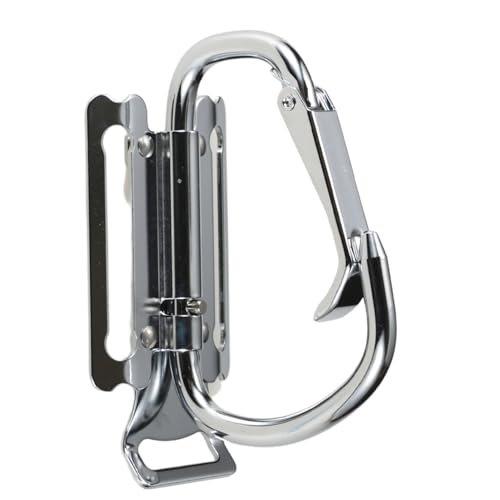 TAKAGI Steel Tool Holder Carabiner Small THS-2 Heavy Duty Belt Clip for Hanging Tools Up To 60mm Belt Width with Cord Hole