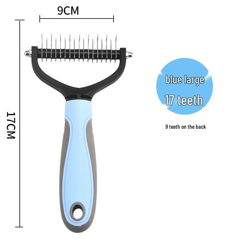 Stainless Steel Dual-Sided Pet Grooming Comb for Cats and Dogs - Tangle & Shedding Remover