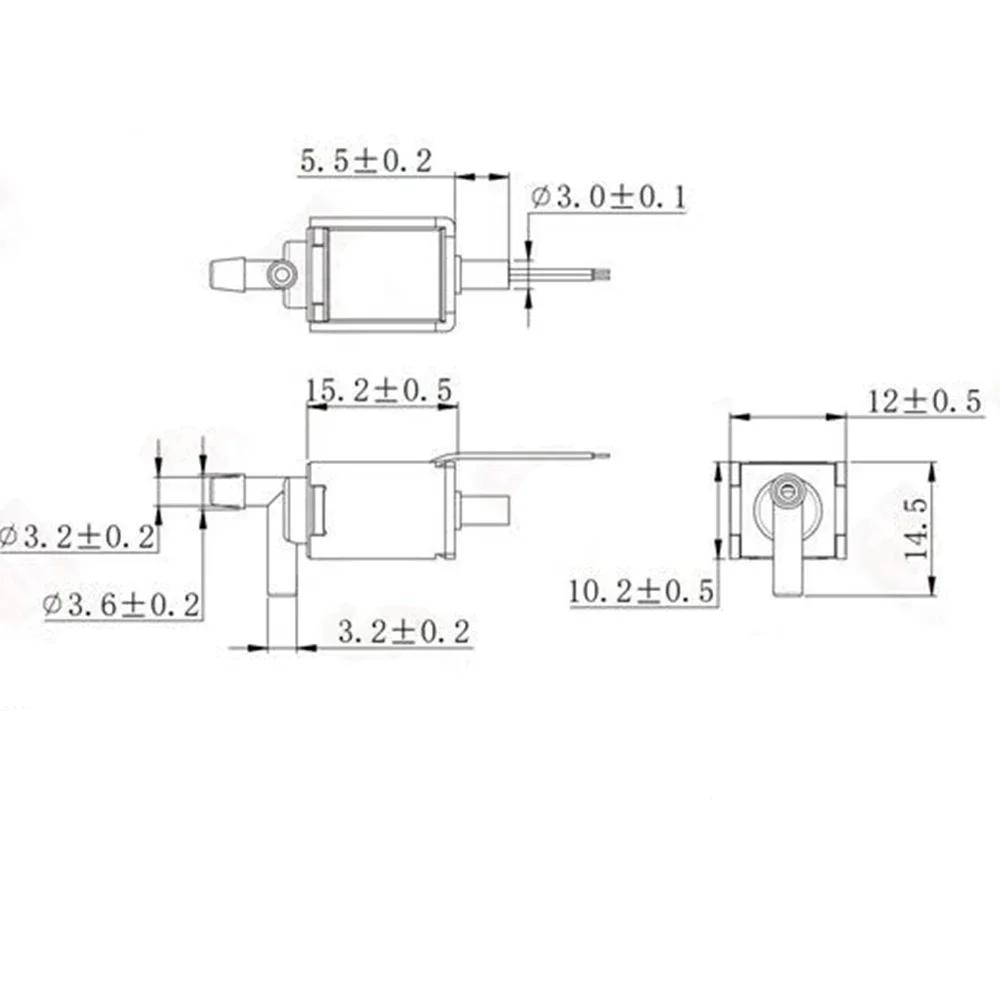 2-Position 3-Way Micro Solenoid Valve Micro 10mm DC 6V Normally Open/Closed Air Valve for Eye Massager and Medical Equipment