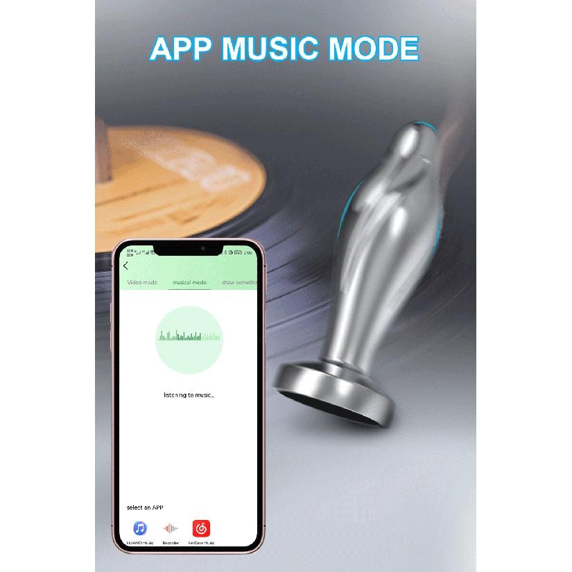 Bluetooth APP Anal Plug Vibrator Female Remote Control Clitoris Stimulator Metal Butt Plug Adult Supplies Sex Toys for Women