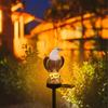 Solar Eagle Resin Statue Outdoor Garden Stake Lights Bald Eagle Sculpture Animal Stump Lamp for Lawn Pathway Decoration