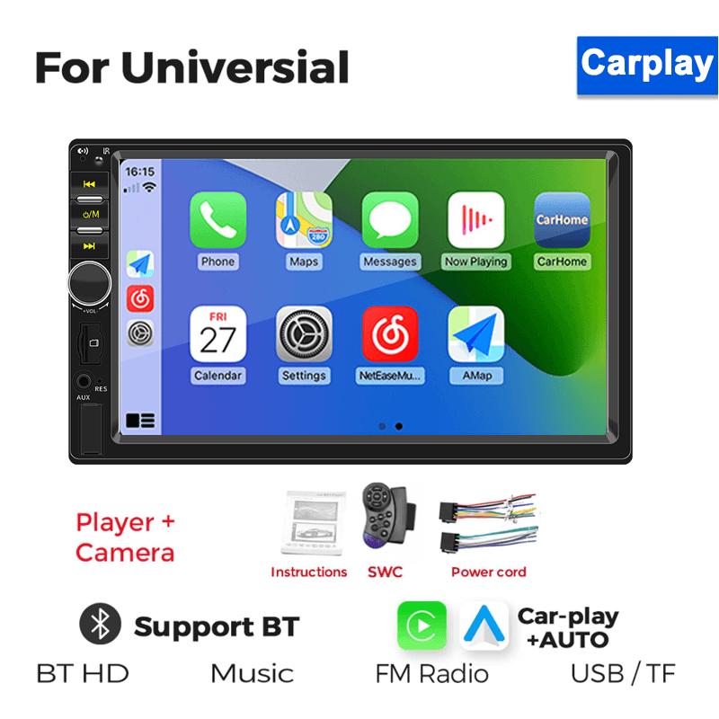 2din Car Radio 7" HD Universal Touch Screen Autoradio Multimedia Player Universal Car Stereo MP5 Player BT SWC TF FM Camera