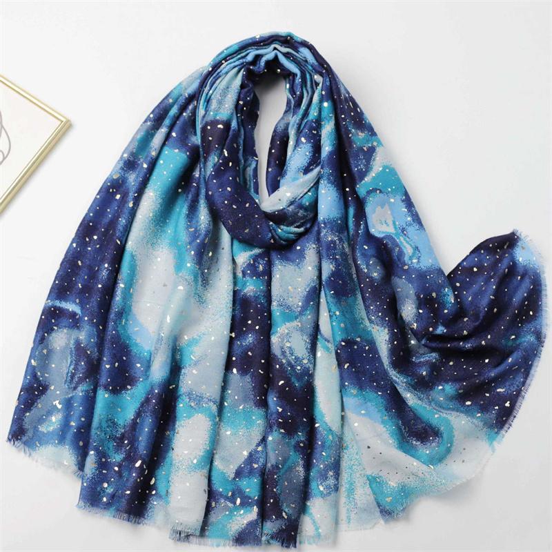 Winter Lurex Glitter Abstract Drawing Fringe Viscose Shawl Scarf High Quality Wrap Pashmina Stole Bufandas Muslim Hijab 180*90Cm