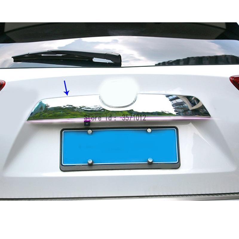 Für Mazda CX-5 CX5 2012 2013 2014 2015 2016 ABS Chrom Heck Hintertür Kennzeichen Heckklappe Stoßfänger Rahmen Platte Verkleidung Lampe Kofferraum Teile