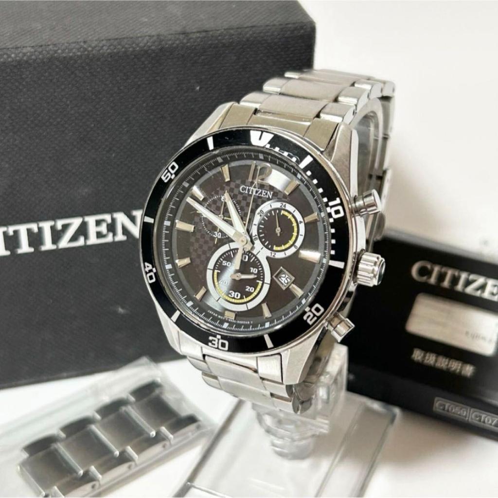 Used CITIZEN Citizen Collection Eco Drive H500-S061091 Solar Silver Black Dial Men's Watch
